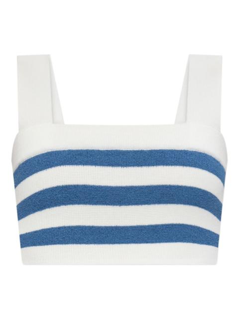 Ari striped square-neck top