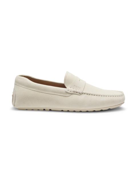 PENNY-TRIM MOCCASINS IN SUEDE
