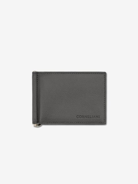 Grey texturised leather wallet