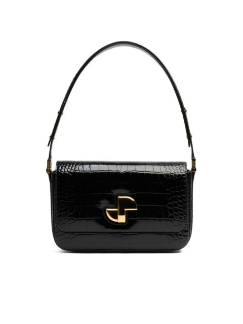 Le lock crocodile-pattern shoulder bag