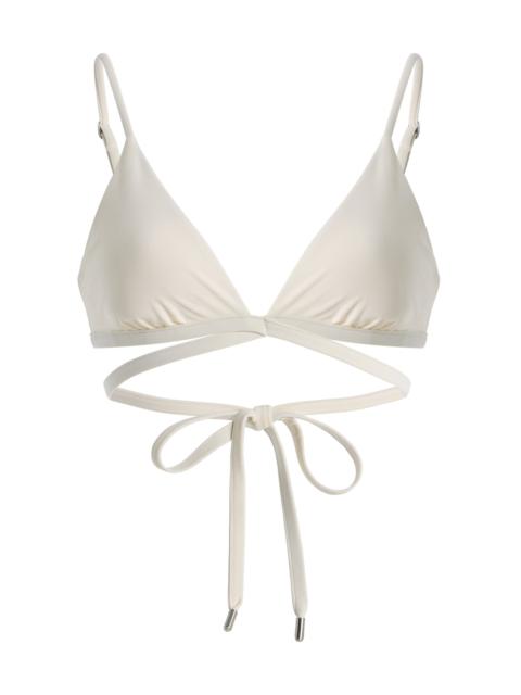 Harlen Tie-Front Bikini Top white