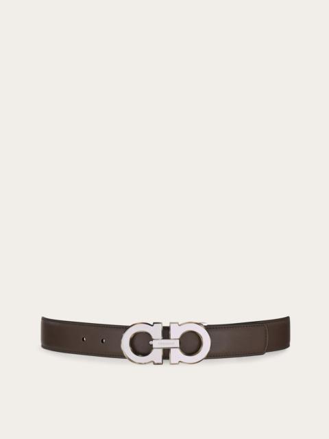 Reversible and adjustable Gancini belt