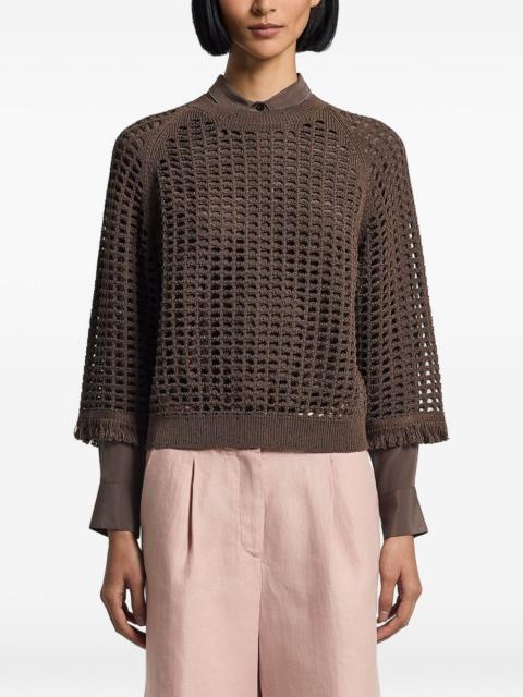 sequinned cordonet sweater