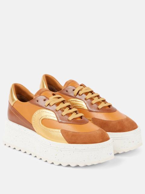 Awake leather platform sneakers