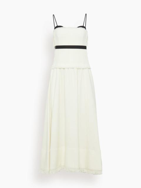 Quinlin Bustier Midi Dress in Snow Multi