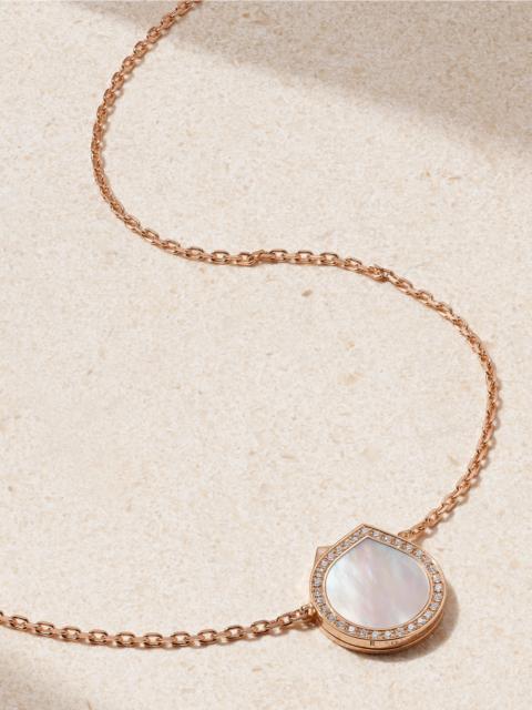 Antifer 18-karat Rose Gold, Mother-of-pearl And Diamond Necklace