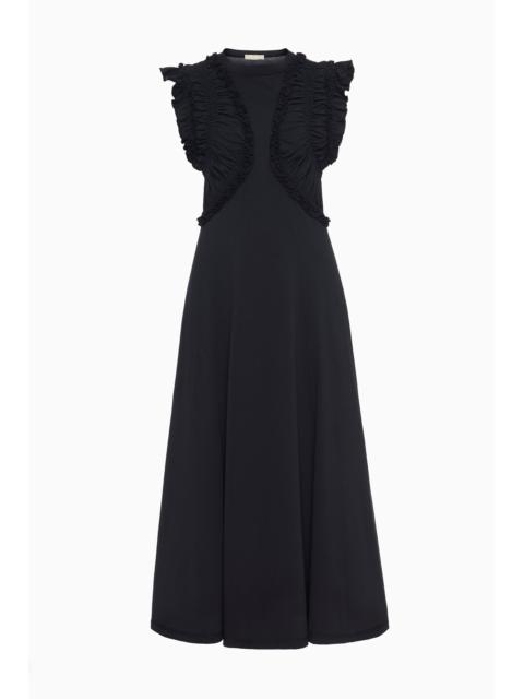 Shiva Sleeveless Ruffled Midi Dress