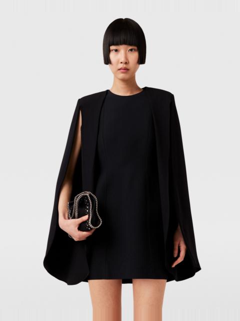 Round Neck Cape Mini Dress