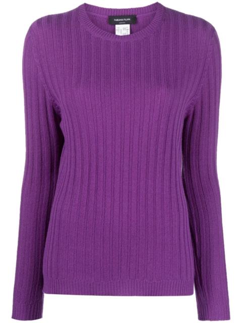 ribbed-knit cashmere jumper