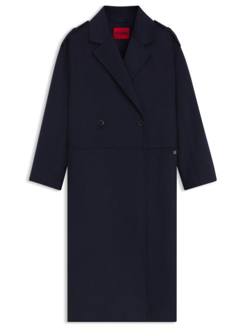 SLIM-FIT COAT WITH DOUBLE-BREASTED CLOSURE