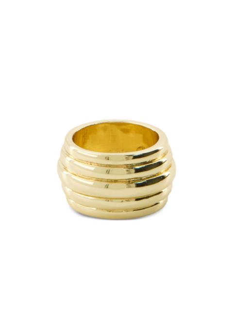 ribbed gold ring