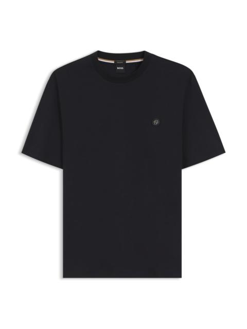 MERCERIZED-COTTON T-SHIRT WITH DOUBLE B MONOGRAM