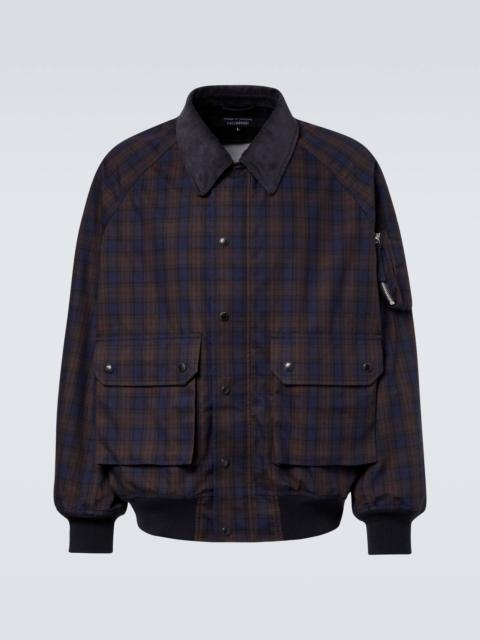 Checked cotton blouson
