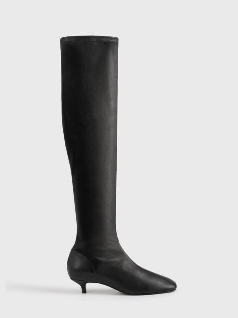 Day nappa knee-high boots black