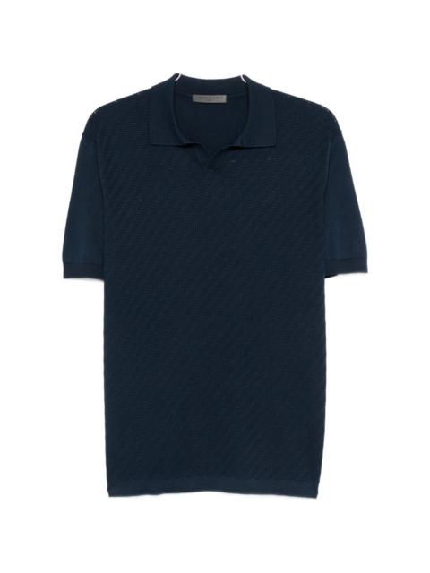 textured polo shirt