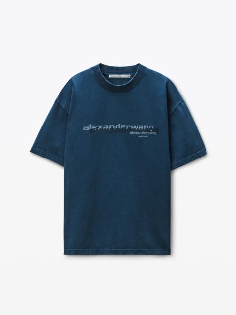 Navy Cotton Oversized Logo Tee