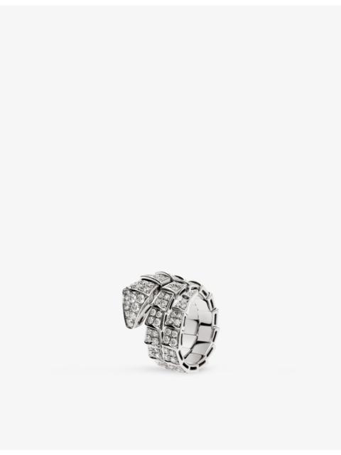 Serpenti 18kt white-gold and diamond ring