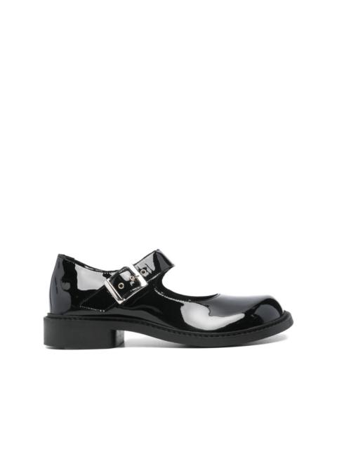 buckle patent ballet flats