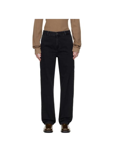 Black Pierce Pant Straight Jeans