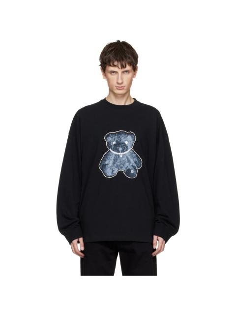 Black Pearl Necklace Teddy Long Sleeve T-shirt