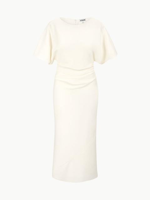 STAUD AMELIE DRESS IVORY