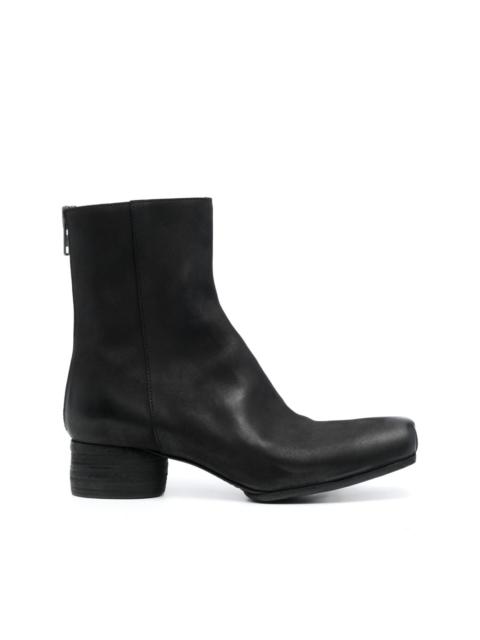 45mm zip-up leather ankle boots