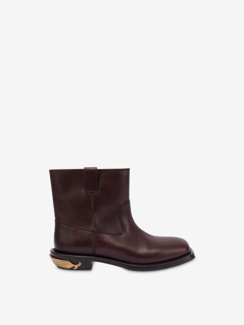 CALFSKIN ANKLE BOOTS