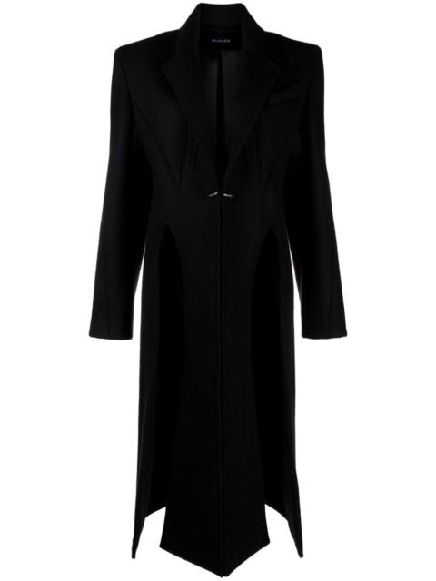 single-breasted wool coat