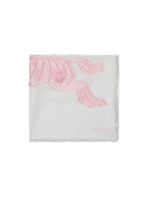 EKD-motif fringed scarf