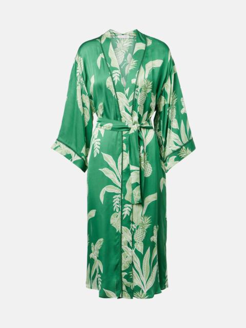 Erica floral satin kaftan