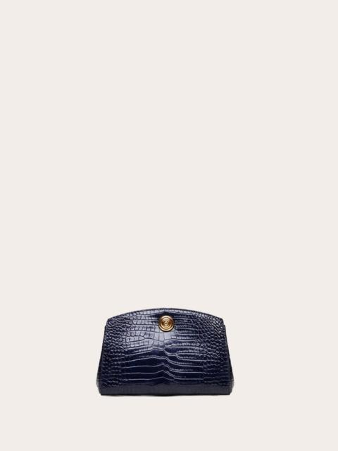 PUSHLOCK CLUTCH NAVY CROC