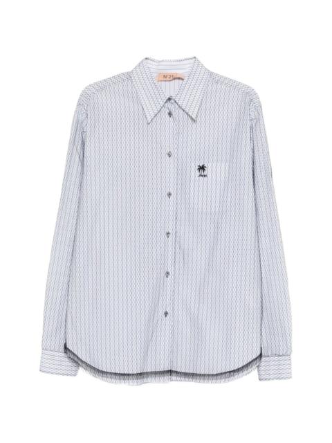 striped embroidered shirt