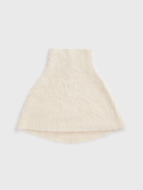 Funnel alpaca-blend neck warmer ecru