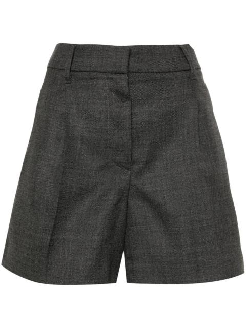 virgin wool tailored shorts