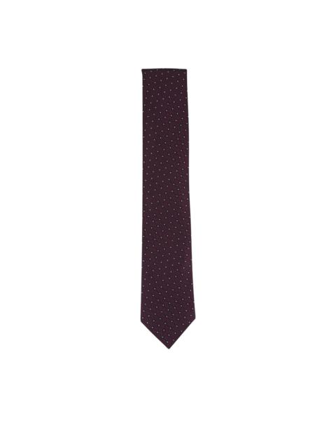 floral-pattern pointed-tip tie
