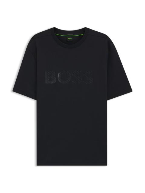 STRUCTURED-LOGO T-SHIRT IN COTTON JERSEY