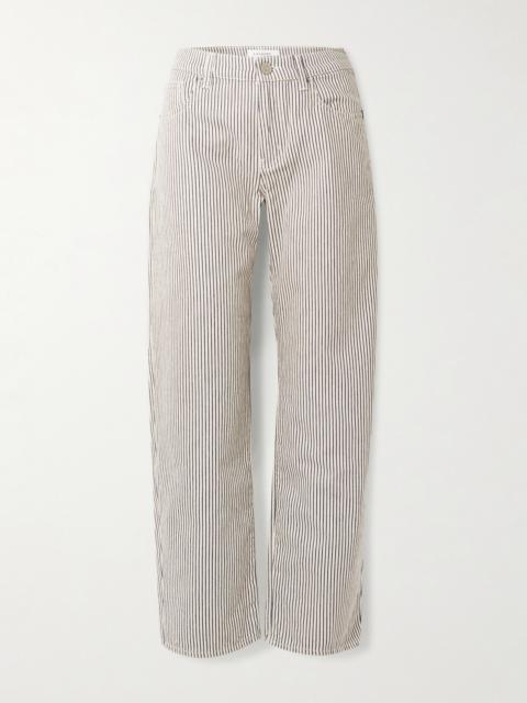 Marilyn Pinstriped High-rise Straight-leg Jeans