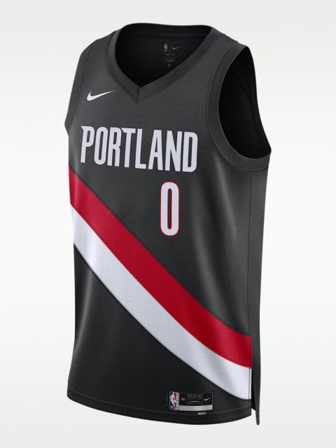 Damian Lillard Portland Trail Blazers Icon Edition Men's Nike Dri-FIT NBA Swingman Jersey