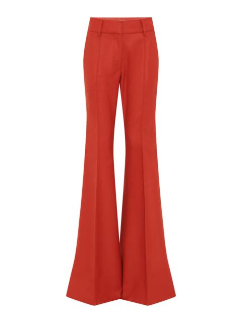 Rhein Flare Pant in Antelope Orange Wool Cashmere Flannel