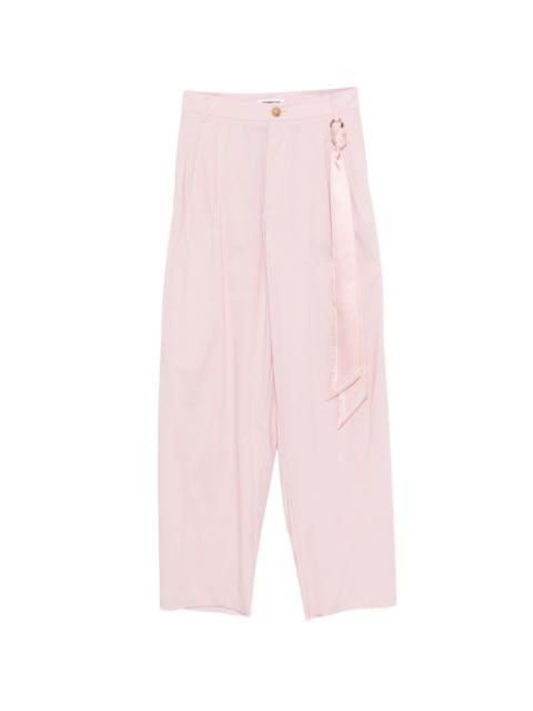 ring-detail trousers