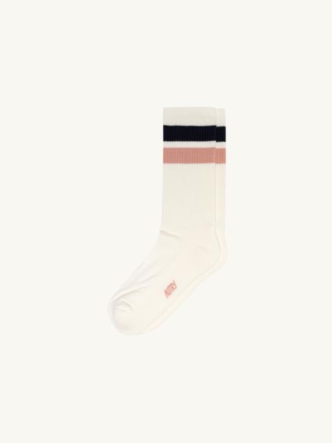UNISEX STRIPED JACQUARD LOGO SOCKS
