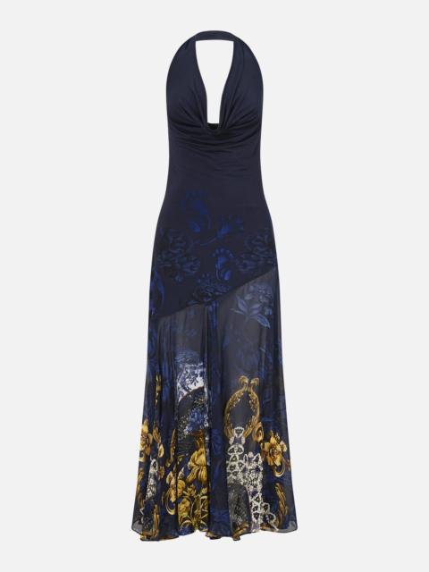 COWL NECK HALTER DRESS