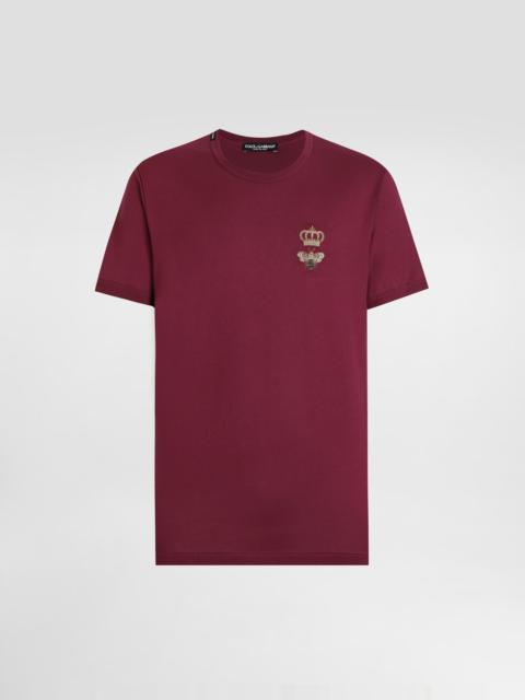 Cotton T-shirt with embroidery
