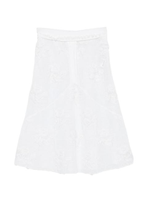 threadwork knit skirt