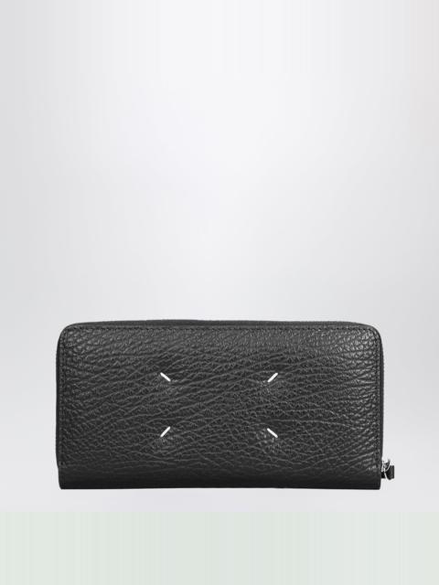 Four Stitches zip-around wallet black