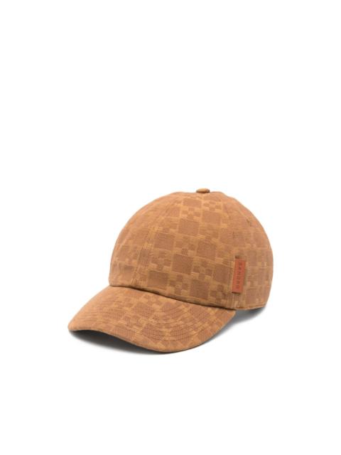 geometric panelled cap
