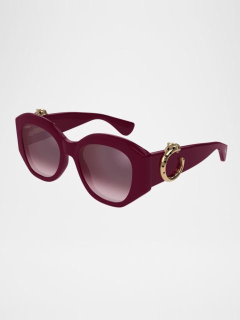 C-Logo Acetate Butterfly Sunglasses