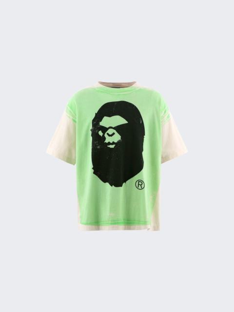 X Bape Handprint Tee White And Green