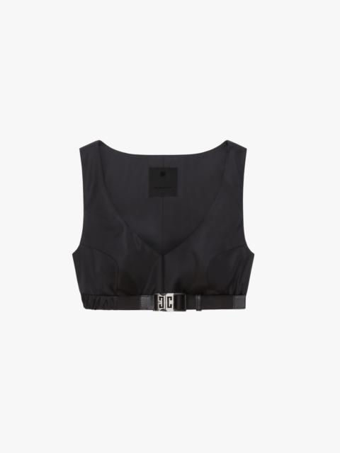 BRA TOP IN NYLON WITH 4G BUCKLE