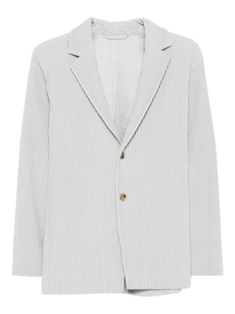 pleated button blazer